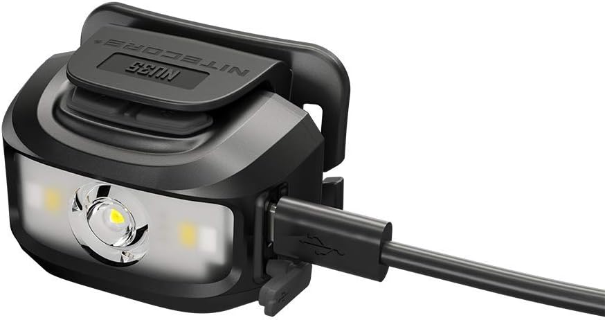 Nitecore NU35 Headlamp, Dual Power Source, Long Runtime, USB Rechargeable w/Eco-Sensa USB Fast 3Amp Wall Charger