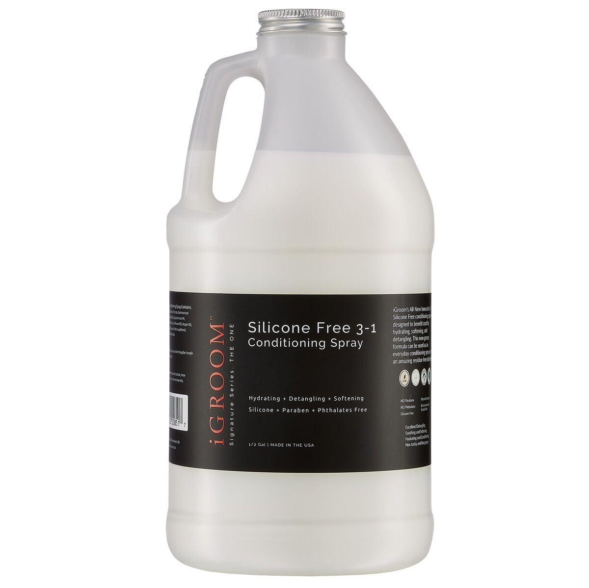iGroom Silicone-Free 3-in-1 Conditioning Dog Spray - Luxury Pet Beauty Care - Dog Detangler Spray - Conditions, Detangles & Softens Coat - Hydrating - Paraben and Phthalates Free, 1.89L