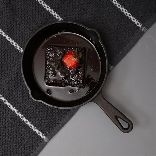 Buckingham Pre-Seasoned Premium Cast Iron Skillet Frying Pan Suitable for Induction Electric Gas Oven Safe Ideal for BBQ Grilling Cast Iron Pan for Low Fat Healthy Cooking 16.5 Cm - Image 5