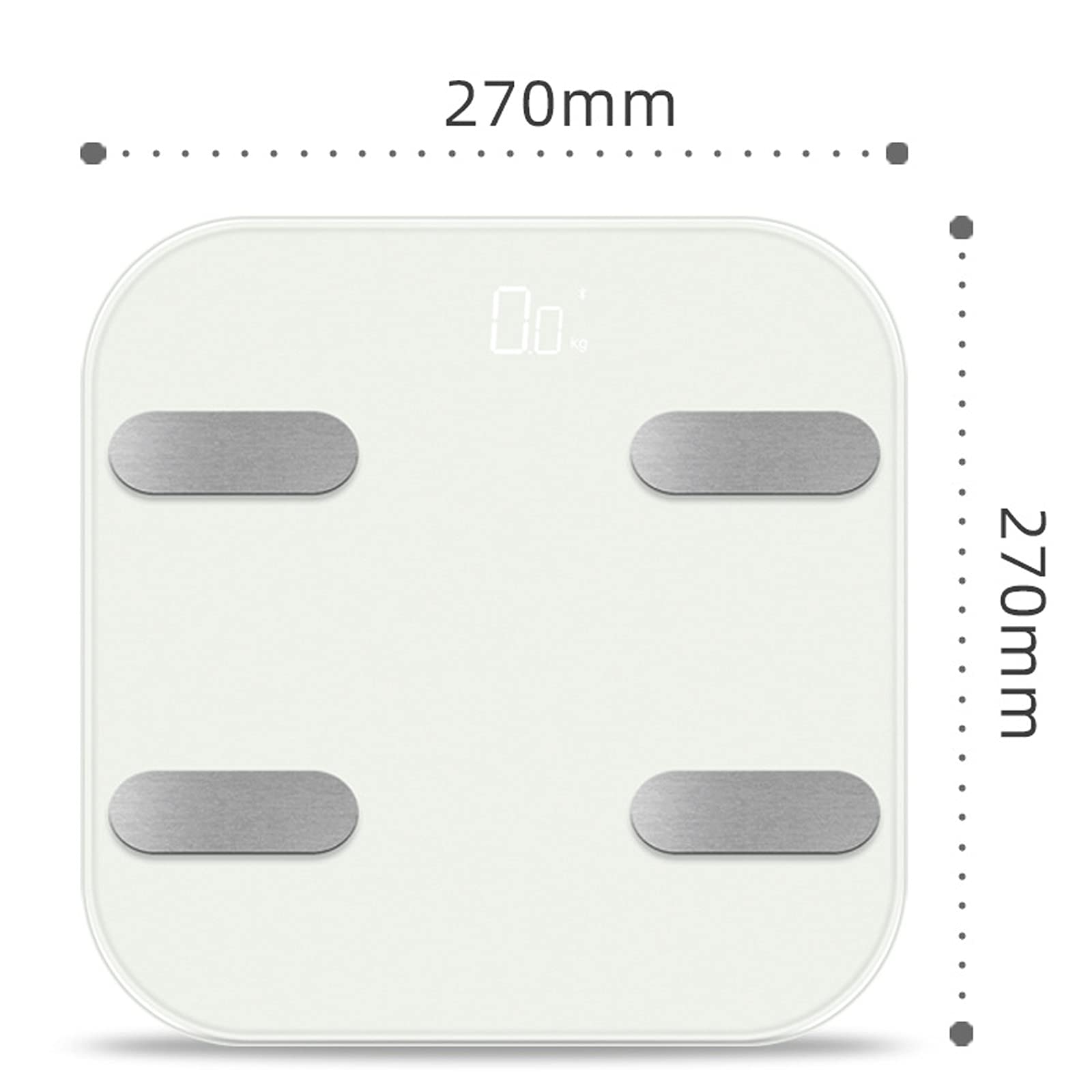 JINGYAN Básculas digitales Escala de peso, escala baño cuerpo digital precisión con tecnología pisada, vidrio templado 6 mm fácil leer retroiluminado LCD Monitor