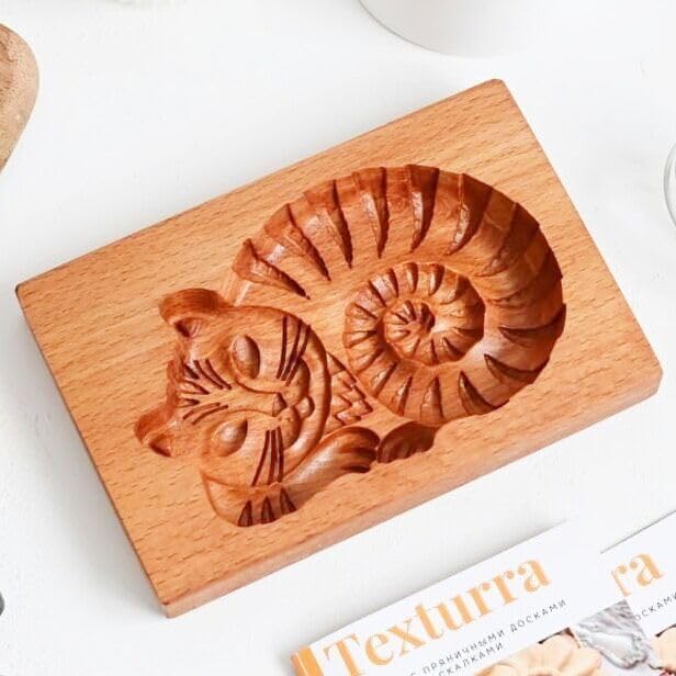 猫/cat bayun*wood gingerbread cookie mold/木製/decora-shop お菓子道具の専門店【