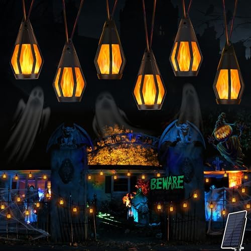 Illuminate Your Nights with These 5 Solar Lantern String Lights 1 Solar String Lights for Outside, 21Ft Patio Lights with 10 Flickering Flame Light Bulbs, Waterproof Warm White Solar Powered Outdoor Light for Garden Yard Patio Gazebo Bistro Cafe Party Decoration