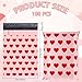 JarThenaAMCS 100Pcs Valentine’s Day Poly Mailers 10 x 13 Inch Red Hearts Packaging Bags Waterproof Self Seal Mailing Envelope Bags for Small Business Boutique Clothing Documents Gifts