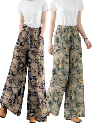 Image of Leriya Fashion Women's Trouser|Sharara | Boho Harem Pants|Rayon Palazzo Plazo Pant| Loose Fit Baggy Trousers with Elastic Waistband|Casual Yoga & Lounge Wear (Available in Plus Size)