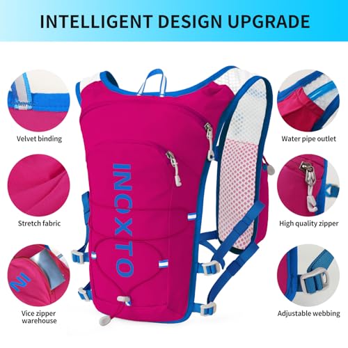 Image of INOXTO Running Hydration Vest Backpack,Lightweight Insulated Pack with 1.5L Water Bladder Bag Daypack for Trail Hiking Running Cycling Race Marathon for Women Men