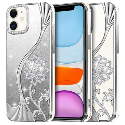 Coque pour iPhone 11 antichoc souple et fine avec motif de fleurs