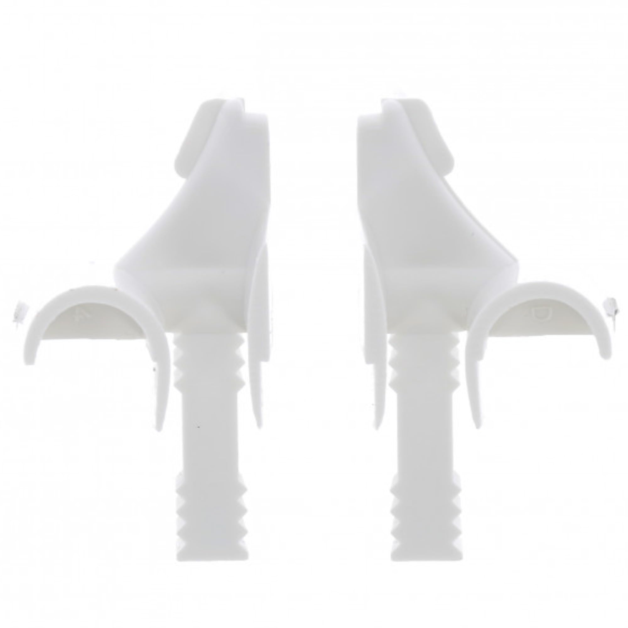 Cyclingcolors 2 Tulipanes De PVC Blanco Para Persianas Enrollables, Corte De 45°, Para Lamas De 7 A 9 Mm, Juego De Izquierda Y Derecha, Accesorios Para Rieles Guía