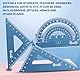 geodreieck, lineal 15cm kinder,4 Stück Aluminiumlegierung Lineal Set Winkelmesser Dreieck Mathematik Geometrie Set Werkzeug Skala Lineal Set für Schüler Lehrer Ingenieure und Zeichner