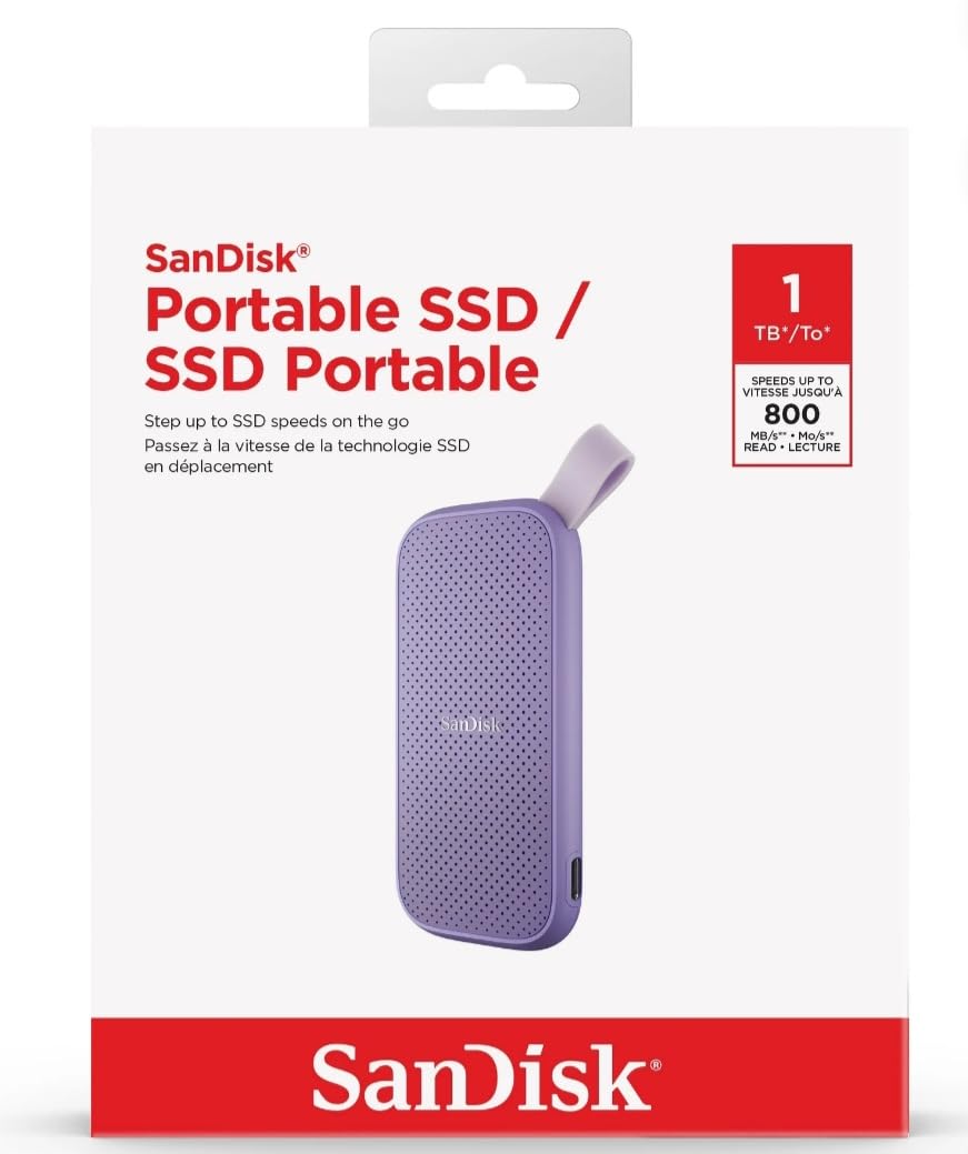 蘭丸専用 SanDisk portable SSD 1TB Amazon | Sandisk 1TB ポータブルSSD - ラベンダー、最大800MB/秒、USB