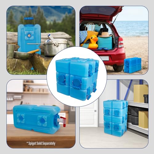 WaterBrick International WaterBrick Water Storage Containers for Emergency Water Storage | 6-Pack of Stackable 3.5 Gallon Water Container Bricks | Food-Grade HDPE Plastic | BPA-Free | STD Blue - Image 5