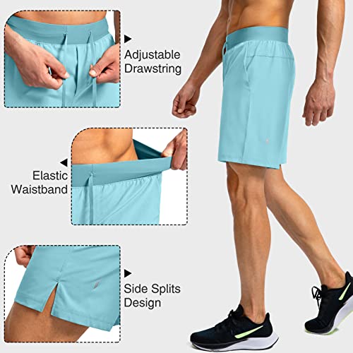 Image of Soothfeel Men's Running Shorts with Zipper Pockets 9 inch / 7 inch / 5 inch Quick Dry Eight Basketball Gym Workout Athletic Shorts