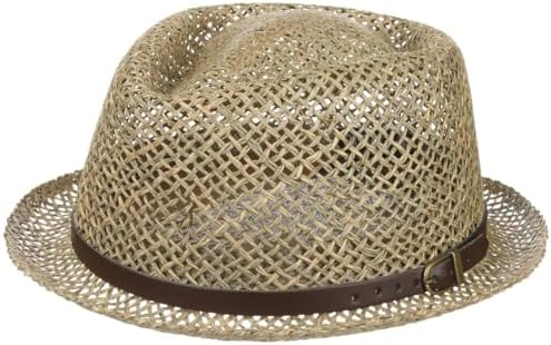 Lipodo Coyuca Vented Pork Pie Straw Hat Sun Men Women Made in Italy Straw Summer Leather Band
