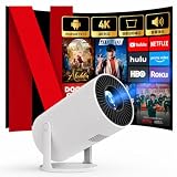 【2026年新型・音質強化版】プロジェクター 家庭用 Android TV 15搭載 4K対応 28000lm 高輝度 270°回転 天井投影 Wi-Fi6 50％ズーム ホームプロジェクター 自動台形補正 短距離投影 軽量 Bluetooth5.4 iOS/Android/PS/Switch対応 2年保証
