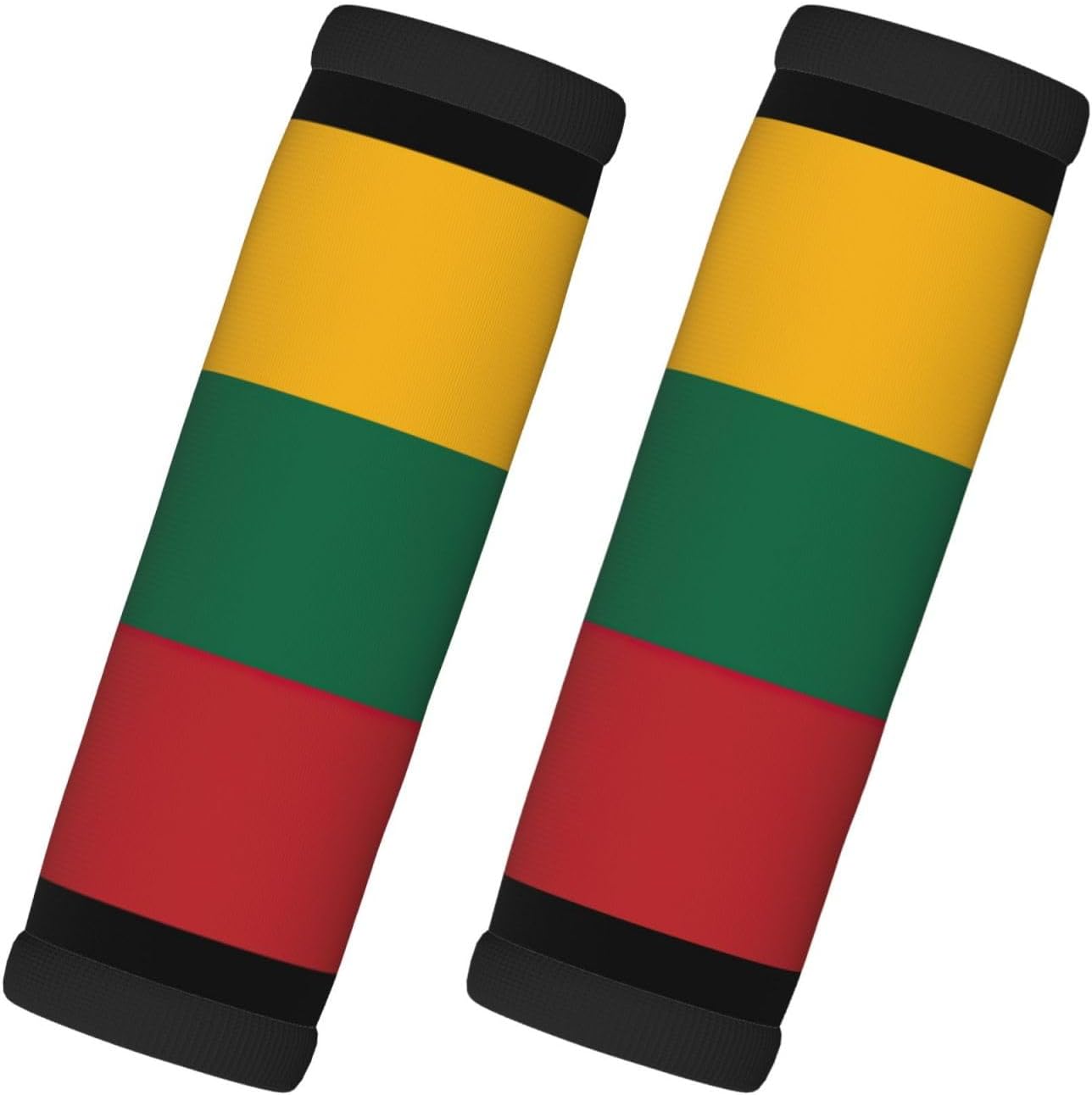 Flag of Lithuania Print Neoprene Luggage Handle Wraps for Travel Handle Grip Luggage Identifier Suitcase 2Pcs