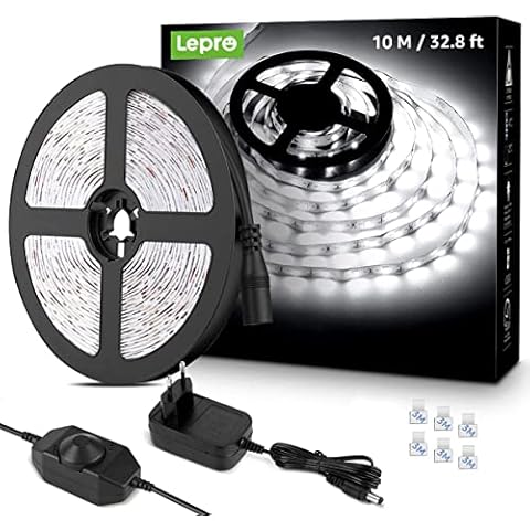 Lepro Tira LED 10M Blanca Fría Regulable Cover