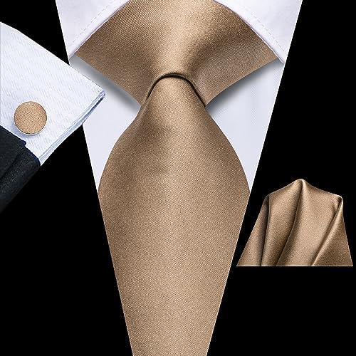 Image of Hi-Tie Men's Tie Sets Silk Paisley Striped Necktie Pocket Square Cuff-links Sets Wedding Business Holiday
