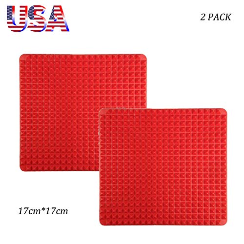 Silicone Pyramid Baking Mat Cooking Pan Value 2 Pack in 2 Sizes, Non-Stick