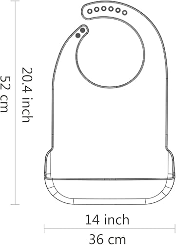 Vista 2 de Paquete de 2 baberos de silicona para adultos, impermeables, lavables, con atrapasamigas, para ancianos, alimentación grande Gris