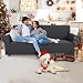 CYCMACO High Stretch Sofa Überzug 2 Sitzer, Sofabezug rutschfest, Couch Bezug Elastischer, Jacquard Sofahusse Mit Armlehnen, Universal Sofa Covers, Couchüberzug Waschbare, Dunkelgrau