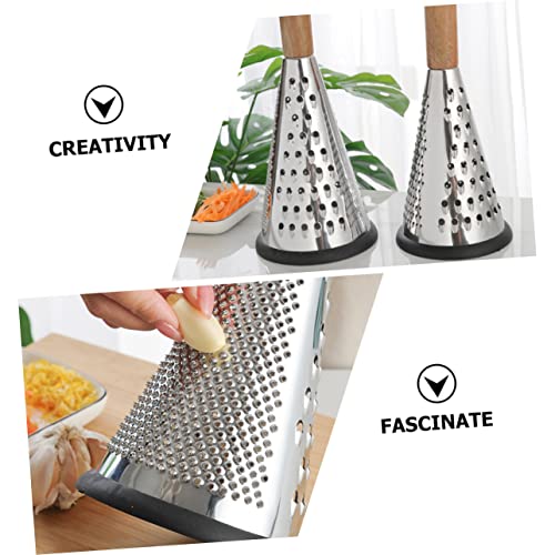 Rallador de queso portátil de acero inoxidable 2 piezas miniatura 4