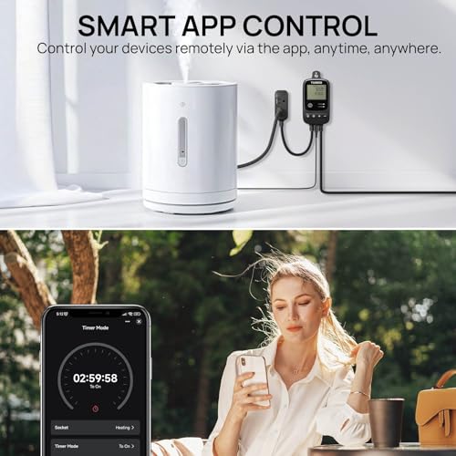 Image of TURBRO Smart Temperature Controller Heating Cooling, WiFi-Enabled Thermostat with Timer and Temperature Monitoring for Home Brewing, Seedling, Greenhouse, and Reptile Terrarium, TC01 | WiFi-Enabled, Timer & Temp Monitoring, For HVAC Control