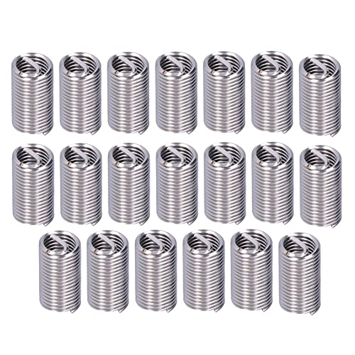 20pcs Thread Repair Insert, M12 x 1.75 Stainless Steel Wire Inner Thread Inserts Coiled Wire Helical Screws Stripped Stripped Thread Rethread Repair Male Female Convert(3D)