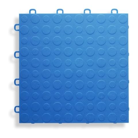 BlockTile B0US4530 Garage Flooring Interlocking Tiles Coin Top Pack, Royal Blue, 30-Pack Cover