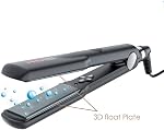 Tourmaline Ceramic Hair Straightener Chauffer instantanément Fer plat Dual Voltage Keratin Ion Fer plat Anti Frizz avec température réglable et arrêt automatique, 1.25 pouce