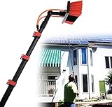 Solar Panel Cleaning Brush 3.6-11m Adjustable Water Fed Pole Cleaning Kit,Window Cleaning Extendable Water Fed Pole Cleaning Kit,Solar Panel Cleaning Pole and Outdoor Window Washing (36FT/11M) -  DEVOKE