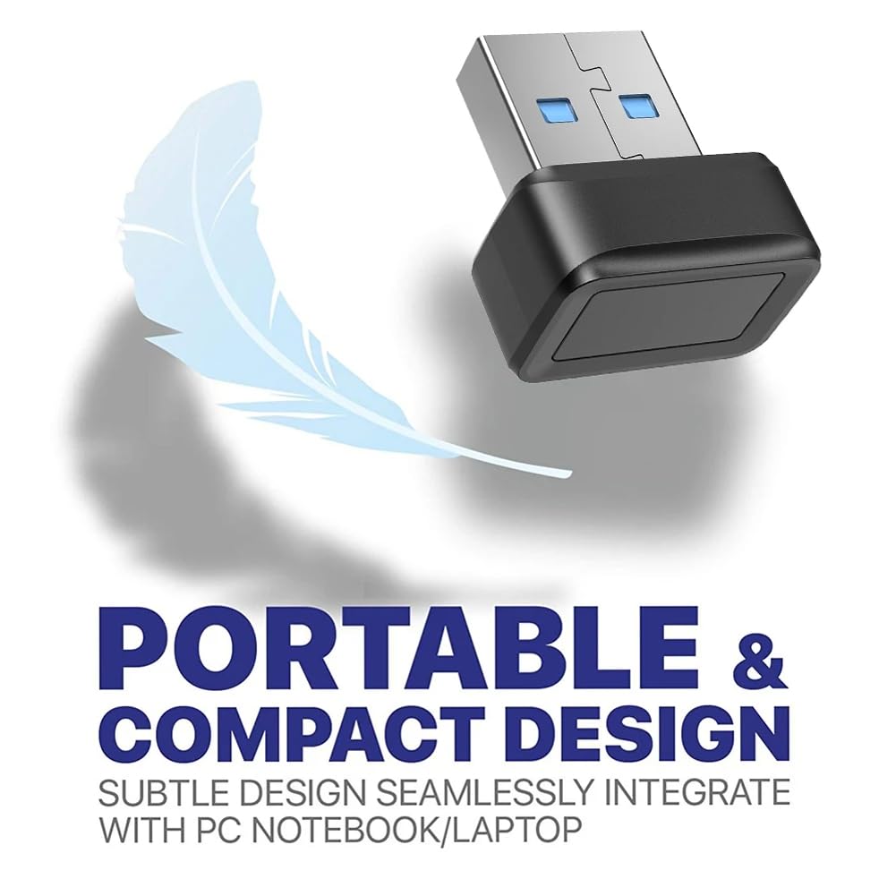 Lettore di Chiavi di Impronte Digitali USB FIDO U2F Chiave di Sicurezza con Corrispondenza Rapida Lettore di Impronte Digitali Anti-Spoofing Facile da Installare Facile da