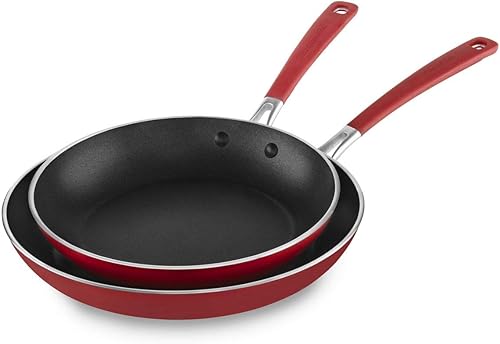 Miniatura 7 de KitchenAid Sartén antiadherente de aluminio de 10.0in y 12.0in, 2 unidades, sartén de acero inoxidable de calibre pesado 4.0, apto para horno de