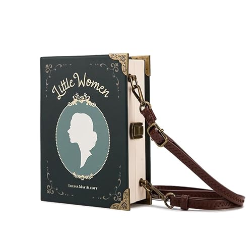 CITIANBEITI Vegan Leather Book Purse, Book Shaped Crossbody Bags for