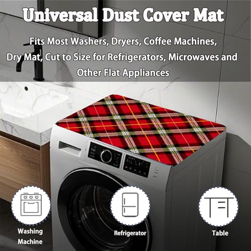 Image of Washer Dryer Top Cover Mat, Non-Slip Laundry Room Decor, Laundry Room Kitchen Appliance Decor Protector Size 23.6x19.7in