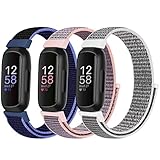 Bcuckood Nylon Sport Loop Band Compatible with Fitbit Inspire 3/2/HR/Ace 3/Ace 2 for Women Men, Soft Breathable Comfortable Adjustable Replacement Wristband Straps