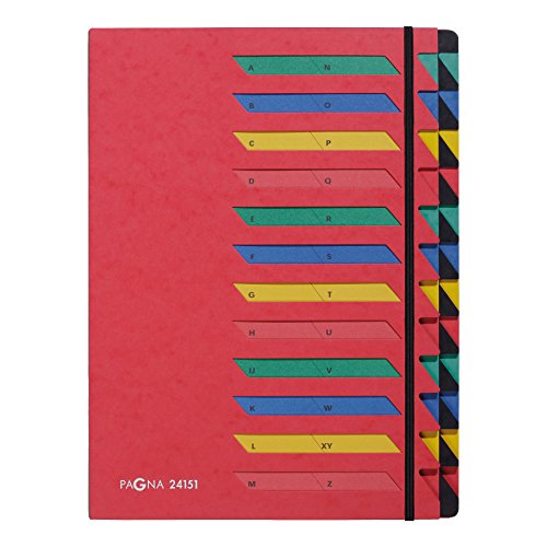 Pagna Deskorganizer Classic (Sammelmappe, 24 Fächer, A-Z) rot