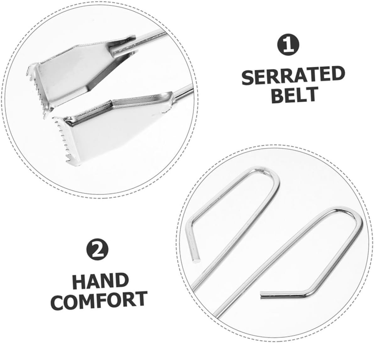 2pcs Stainless Steel Trash Grabber Tool Trash Tongs for Litter Pickup Ergonomic Grip Design for Seniors and Mobility Aid