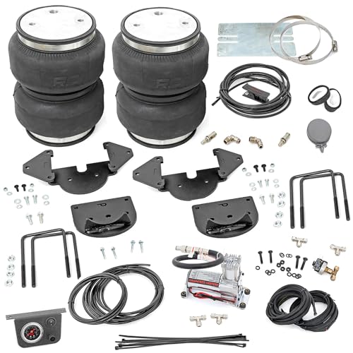 Rough Country Air Bags Suspension Kit with Compressor for Chevy Silverado & GMC Sierra 1500 (2019-2026) - Airbags for Trucks w/Stock Lift