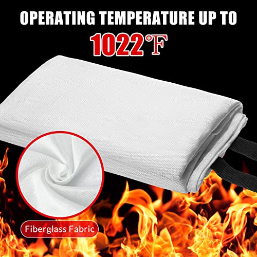 Image of Jerify 8 Pack Fire Blanket for Home Emergency Fire Blanket 47 x 47 Inch Kitchen Fire Suppression Blanket Fiberglass Fire Blanket Flame Retardant Protection and Heat Insulation (Red)