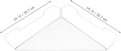 Miniatura 3 de Housoutil Estante de pared de esquina de 2 piezas, estante de esquina flotante para cubículos de oficina, estante de hierro para escritorio,