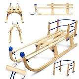 Design en bois de qualité supérieure : ces luges pliables sont fabriquées en bois robuste et durable qui garantit un confort et une sécurité optimaux pour votre enfant.