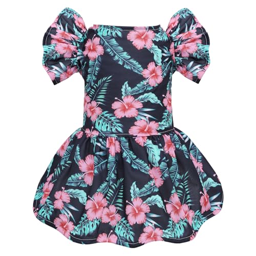 Image of CuteBone Frilly Dog Dress Princess Puppy Birthday Dresses with Ruffled Sleeves Cat Clothes Outfit for Small Dogs Girl Pet Apparel