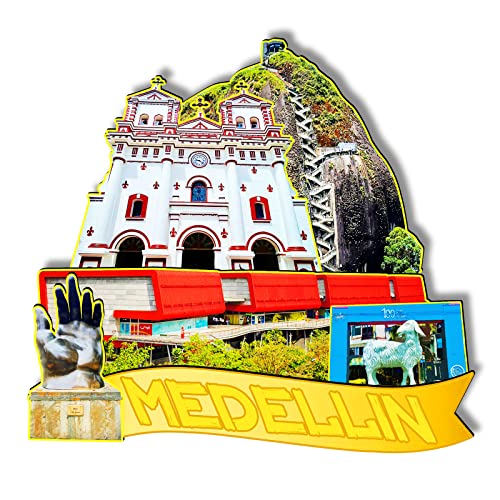 Medellin Colombia Wooden Magnet 3D Fridge Magnets Travel Collectible Souvenirs Decorations Handmade Crafts