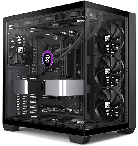 FOIFKIN F300 (2025) PC Case - Pre-Installed 4 No RGB Fan, ATX Mid-Tower Gaming PC Case, 270°...