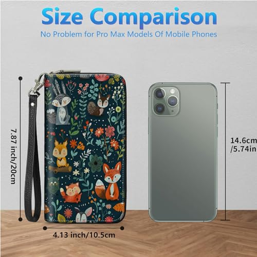 Image of Womens Wallet PU Leather Wristlet Wallets for Women, Large Capacity Lady Fashion Wallet Card Holder Zipper Wallet