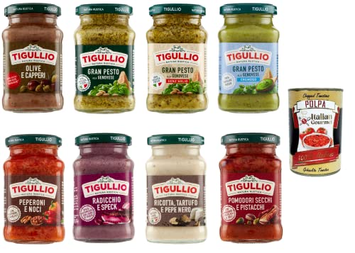 Italian Gourmet Tigullio Gran Pesto alla Genovese Saucen Set Mix 8 x 190g