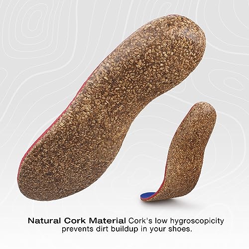 Plantillas de corcho para fascitis plantar y soporte de arco azul miniatura 5