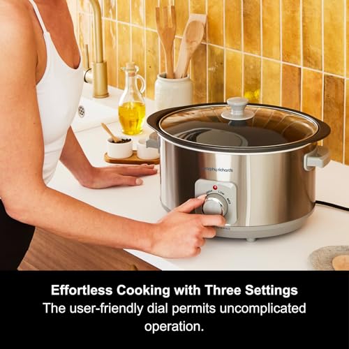 Morphy Richards 6.5L Aluminium Slow Cooker - Brushed Steel - Image 3
