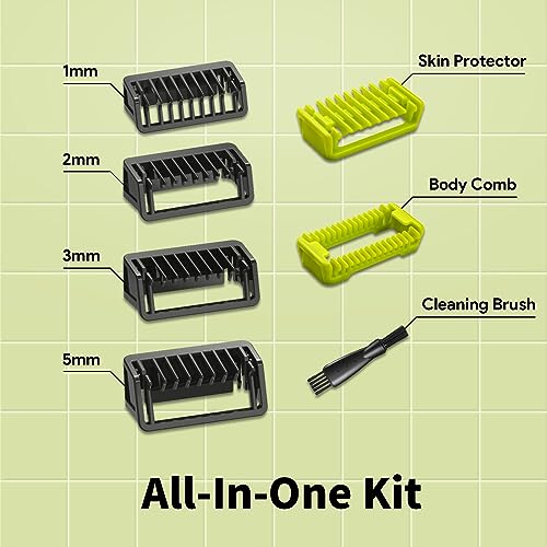 Yinke Conjunto de protetores de lâmina Phillips One Blade com estojo de armazenamento, acessórios pa