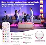 FotuYogo USB Rechargeable Light Bulb with Remote Control Timer, 2Pcs 3W 16 Colourful Dimmable Battery Powered Light Bulbs E27 Detachable Charging LED Bulb for Non Hardwired Lamps, Wall Sconce,Home - Image 4