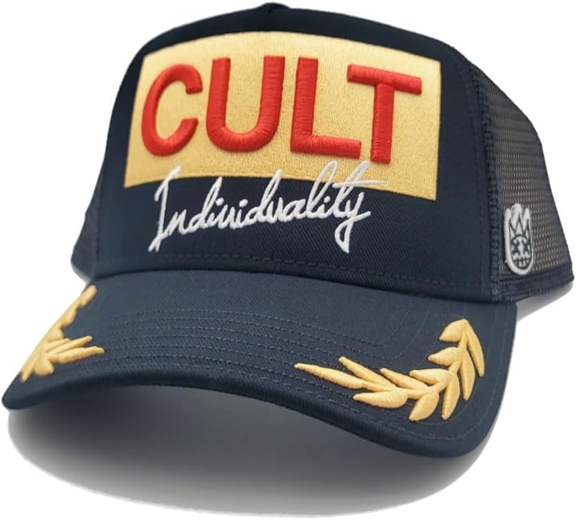 Cult of Individuality New Racing Trucker Black Yellow Era Snapback Hat - Image 2